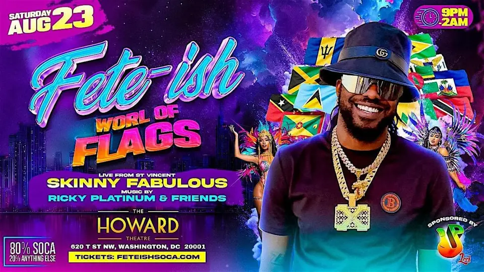 Feteish Soca Worl A Flags flyer or graphic.