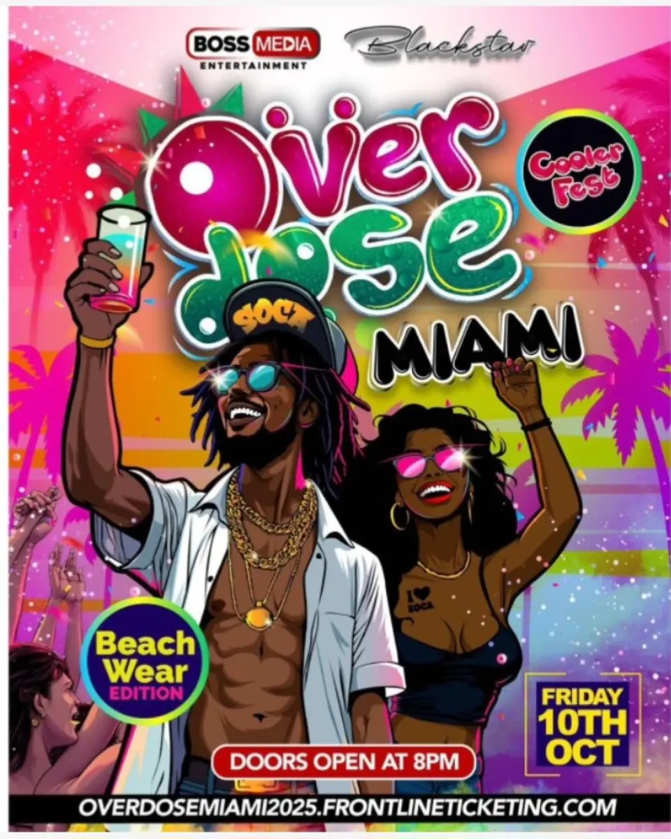 Overdose Cooler Fest Miami flyer or graphic.