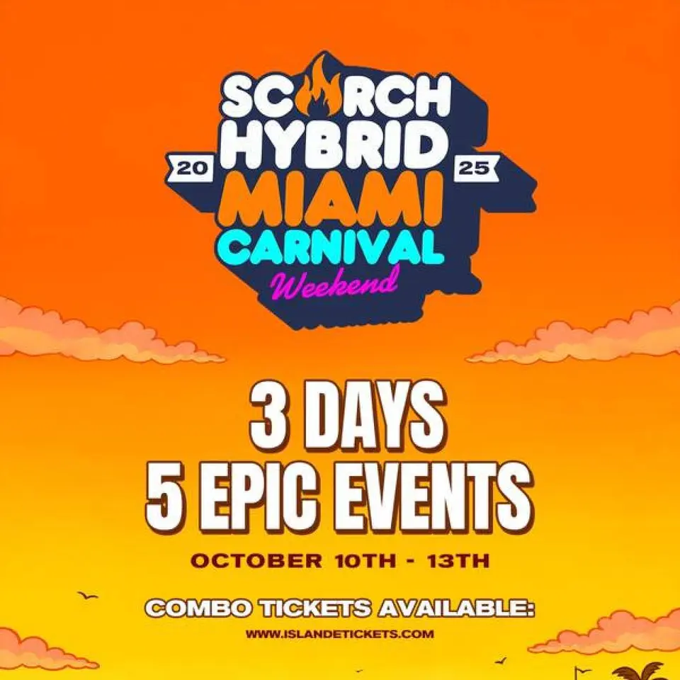 Scorch Hybrid Miami Carnival Weekend flyer or graphic.