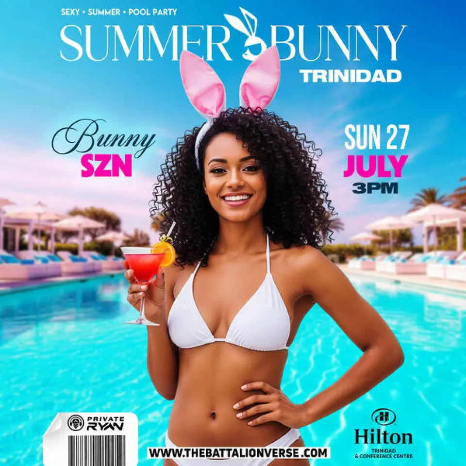 Summer Bunny  flyer or graphic.