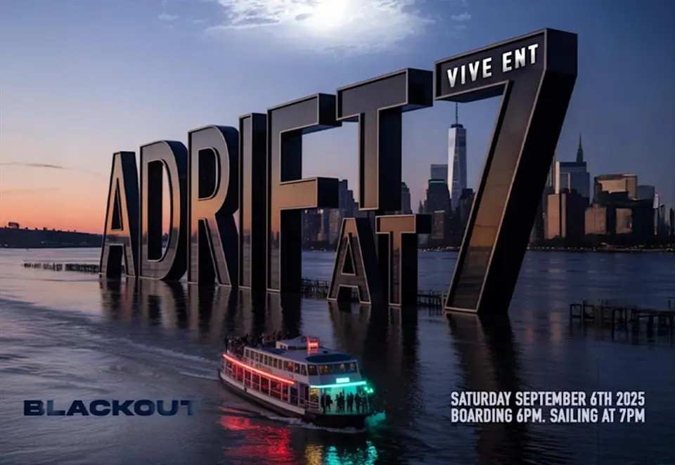 Adrift at 7 flyer or graphic.