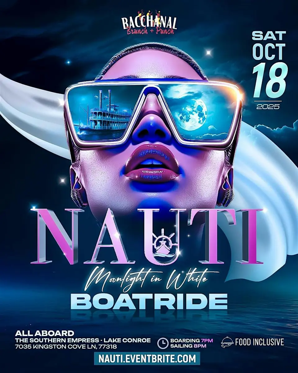 Bacchanal Brunch  - Nauti Boatride flyer or graphic.
