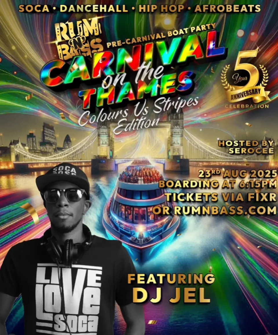 Carnival on the Thames flyer or graphic.