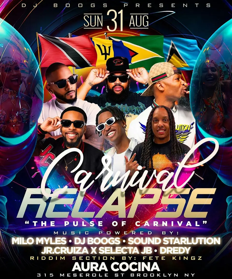 Carnival Relapse - " The Pulse of Carnival" flyer or graphic.
