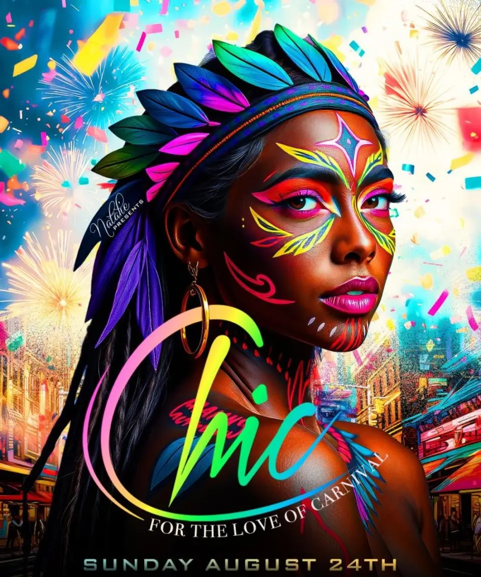 Chic Carnival flyer or graphic.