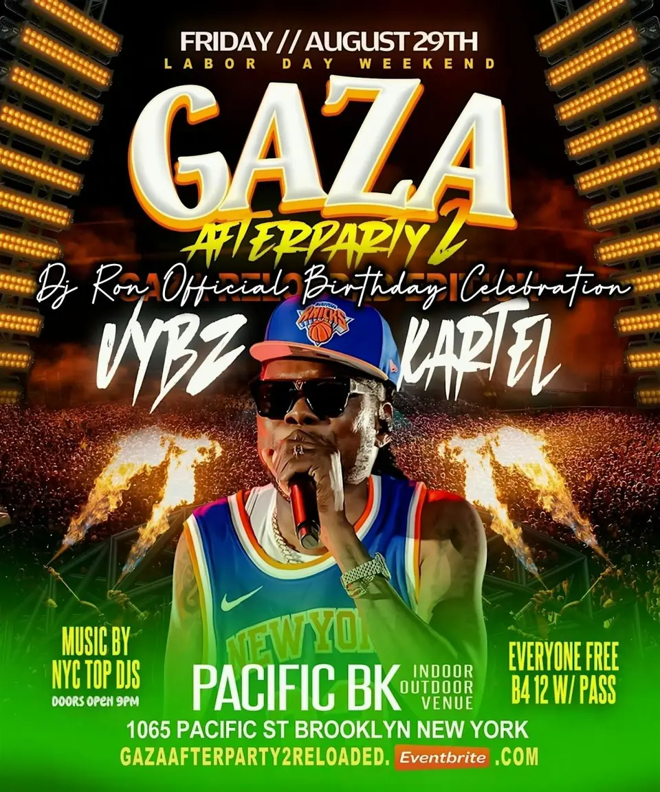 Gaza Afterparty flyer or graphic.