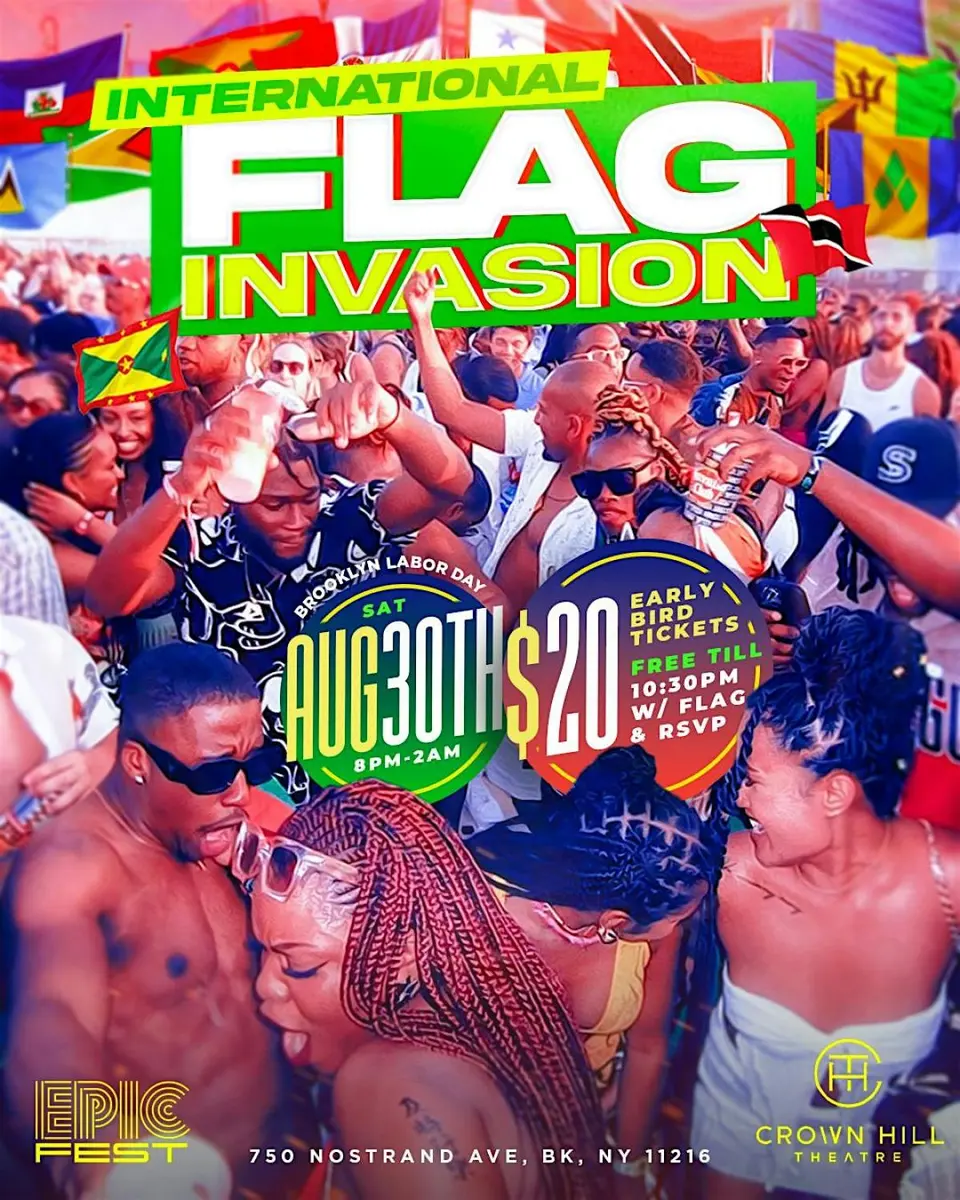 International Flag Invasion flyer or graphic.