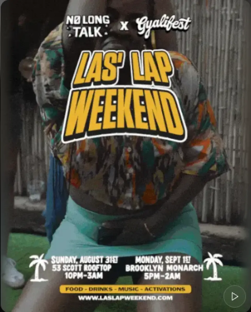 Las' Lap Weekend flyer or graphic.