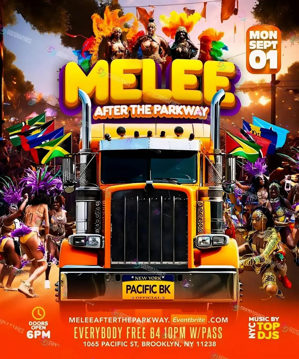 Melee - After the Parkway flyer or graphic.