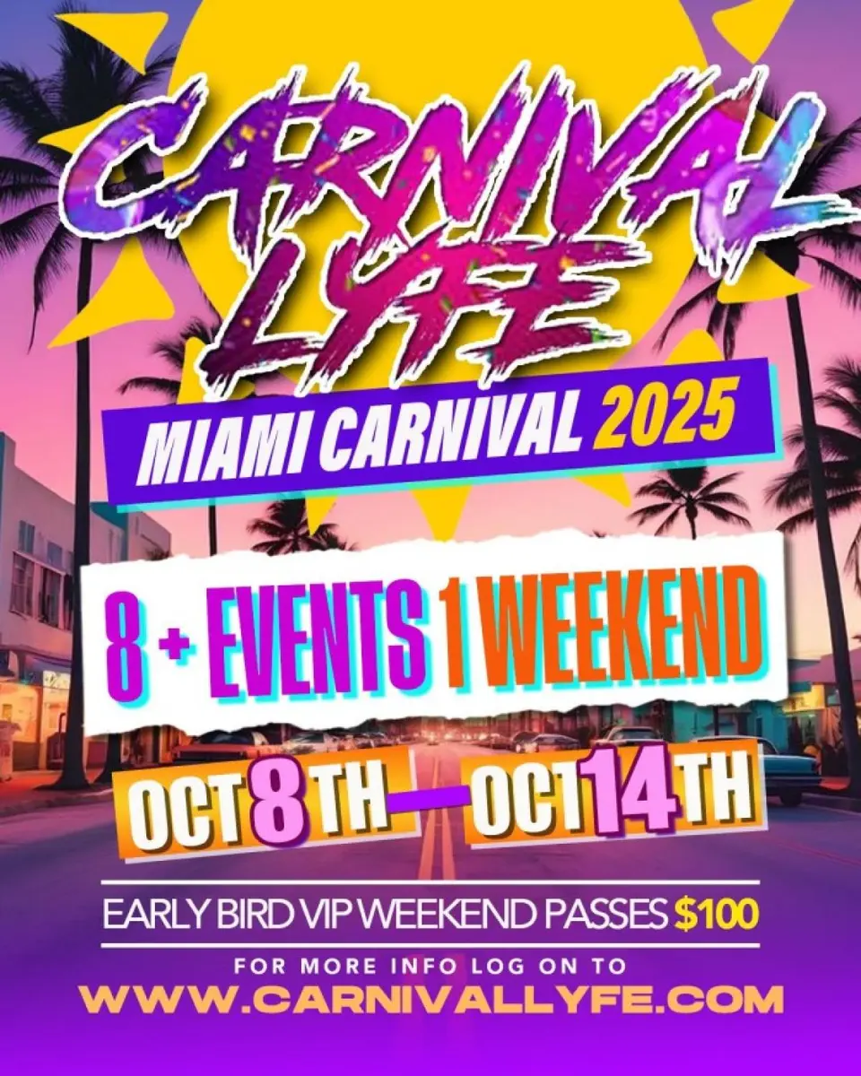 Miami Carnival Lyfe Weekend flyer or graphic.
