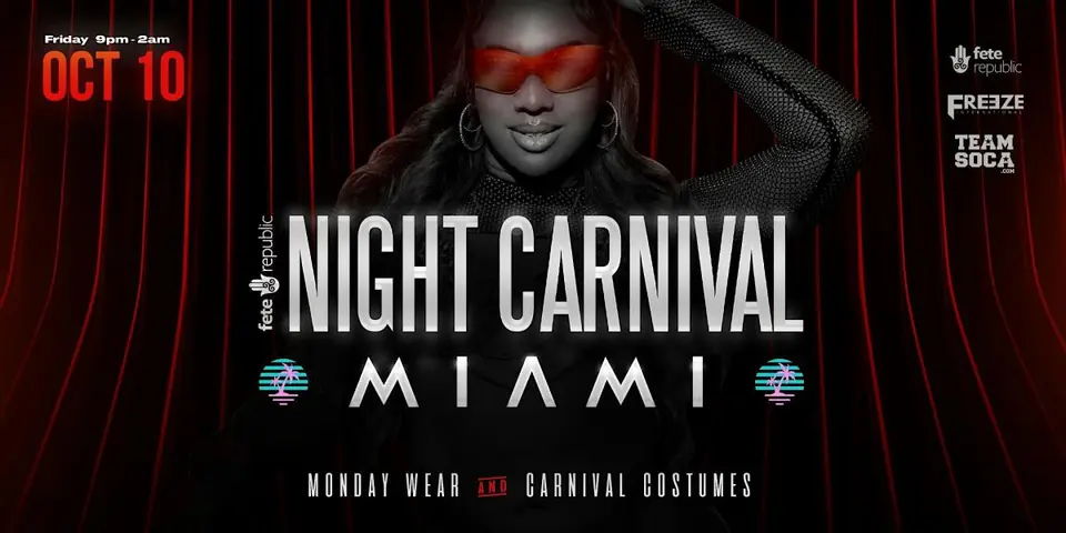 Night Carnival Miami flyer or graphic.