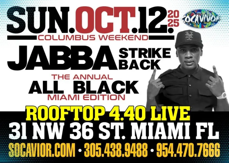 Jabba Strike Back Miami flyer or graphic.