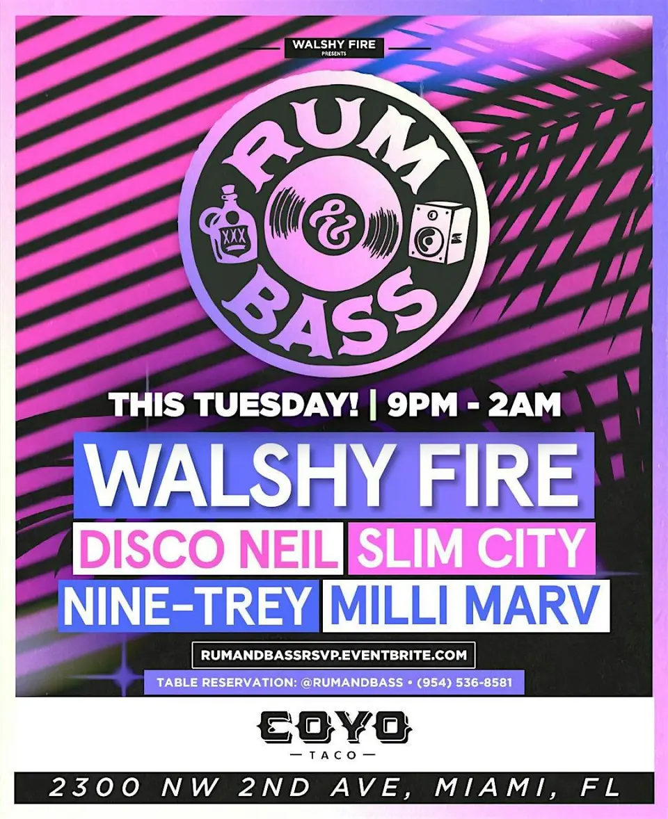 Rum & Bass flyer or graphic.