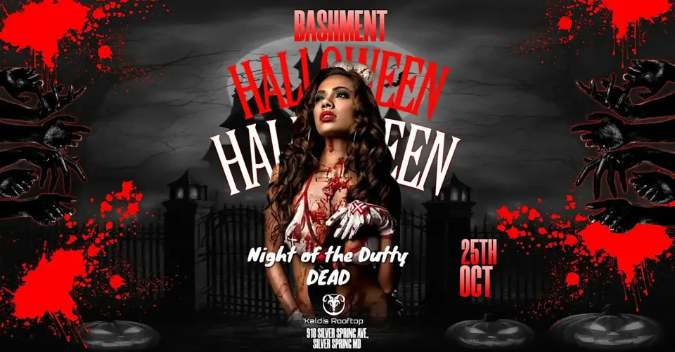 Bashment Halloween |Night of the Dutty Dead flyer or graphic.