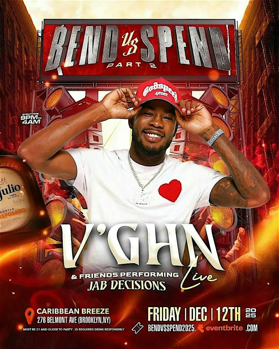 Bend Vs Spend flyer or graphic.