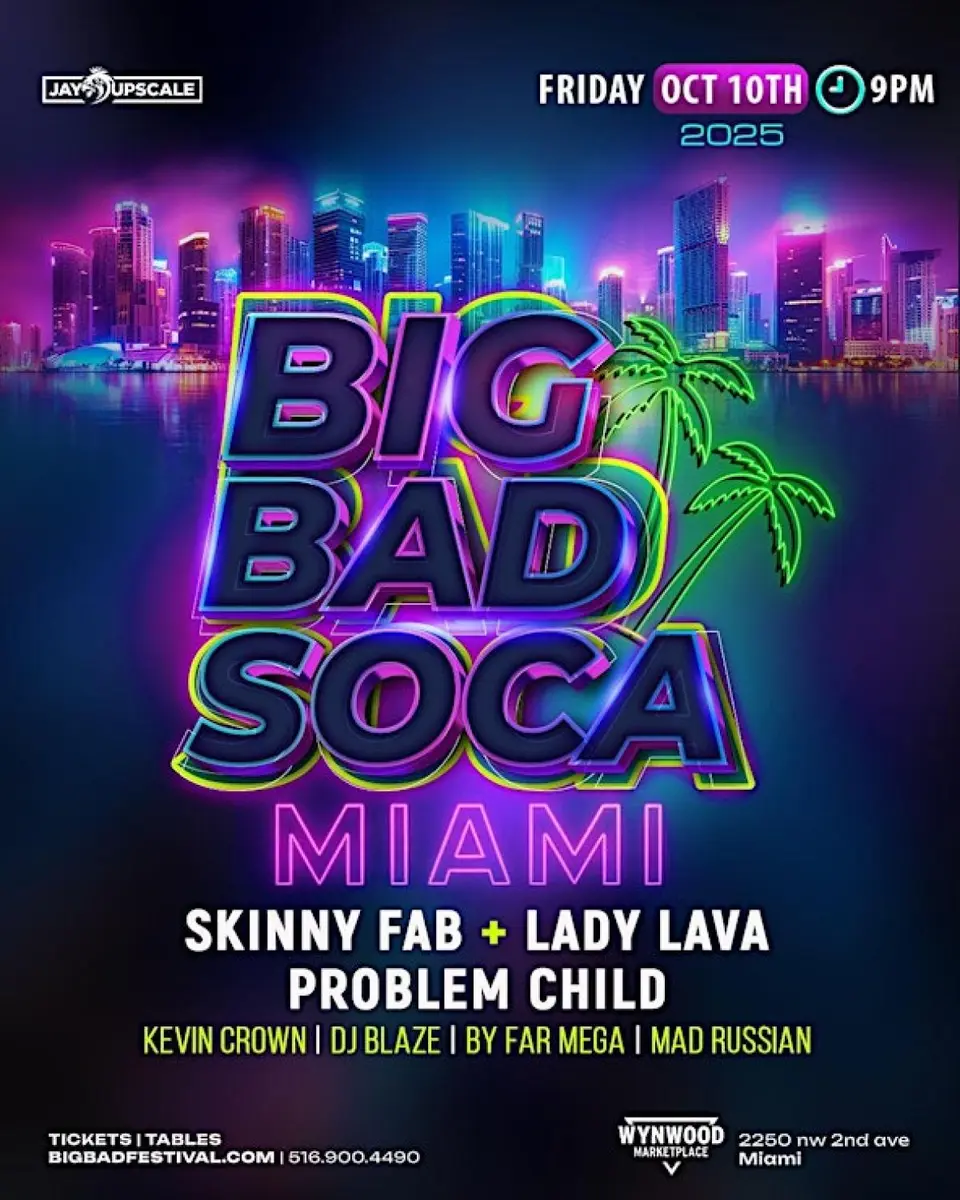 Big Bad Soca flyer or graphic.