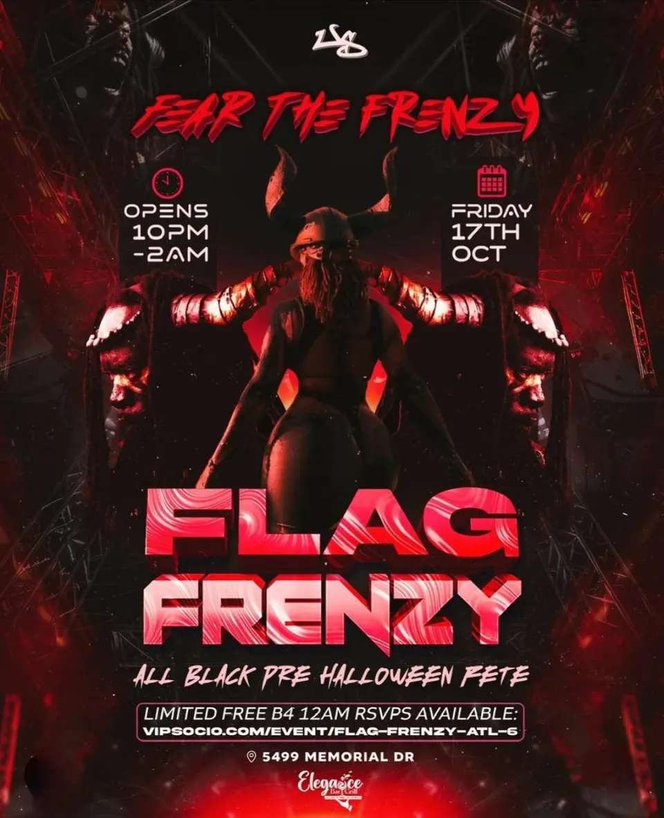 Flag Frenzy flyer or graphic.