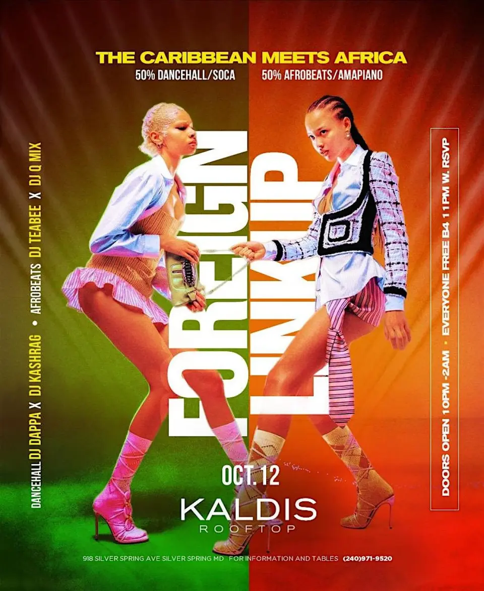 Foreign Link Up Dance Party flyer or graphic.