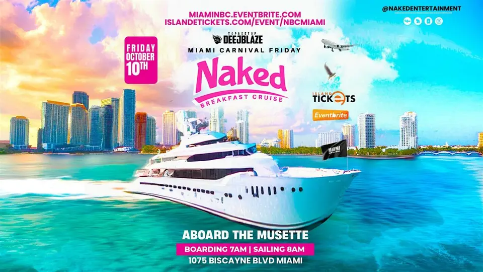 Naked Breakfast Cruise flyer or graphic.