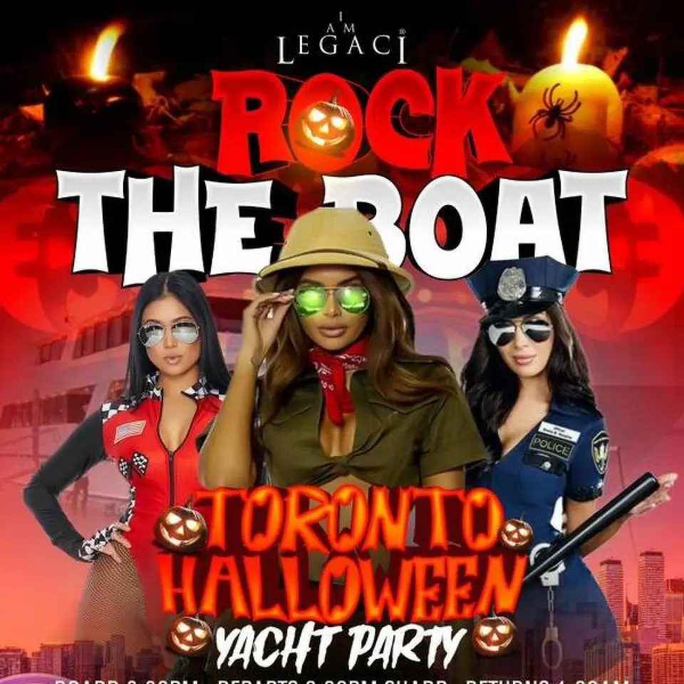 Rock The Boat: Toronto’s Ultimate Halloween Yacht Party flyer or graphic.