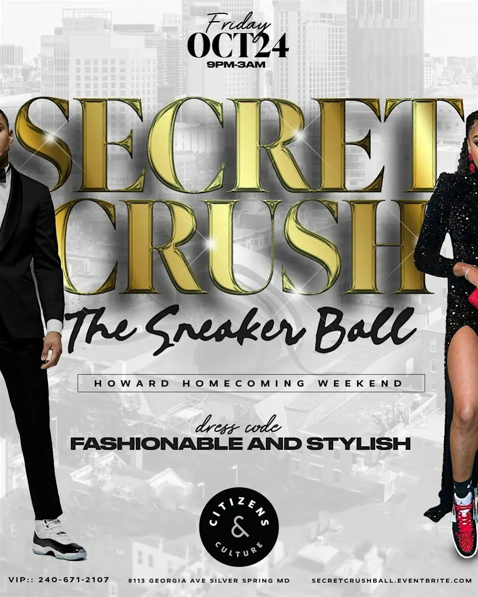 Secret Crush " The Sneaker Ball " flyer or graphic.