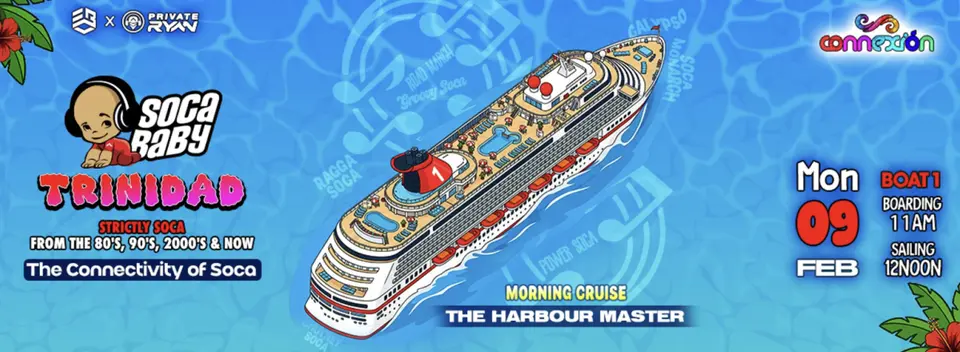Soca Baby Trinidad 'Morning Sail' flyer or graphic.