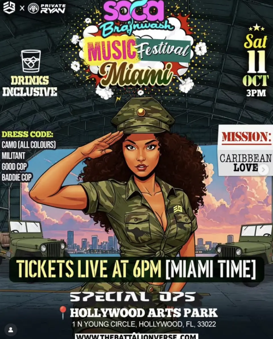 Soca Brainwash flyer or graphic.