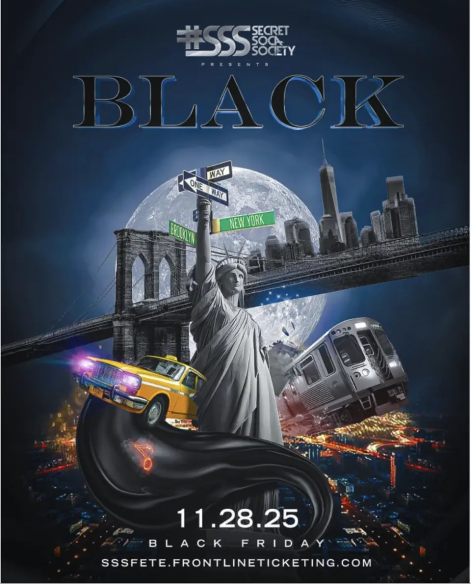Black flyer or graphic.
