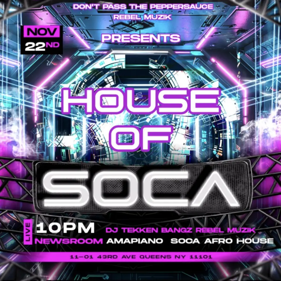 House Of Soca flyer or graphic.