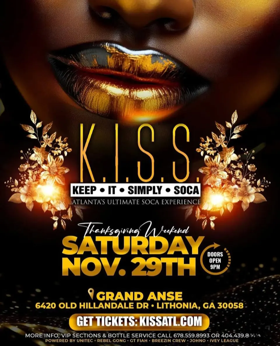 K.I.S.S  Keep it Simply Soca flyer or graphic.