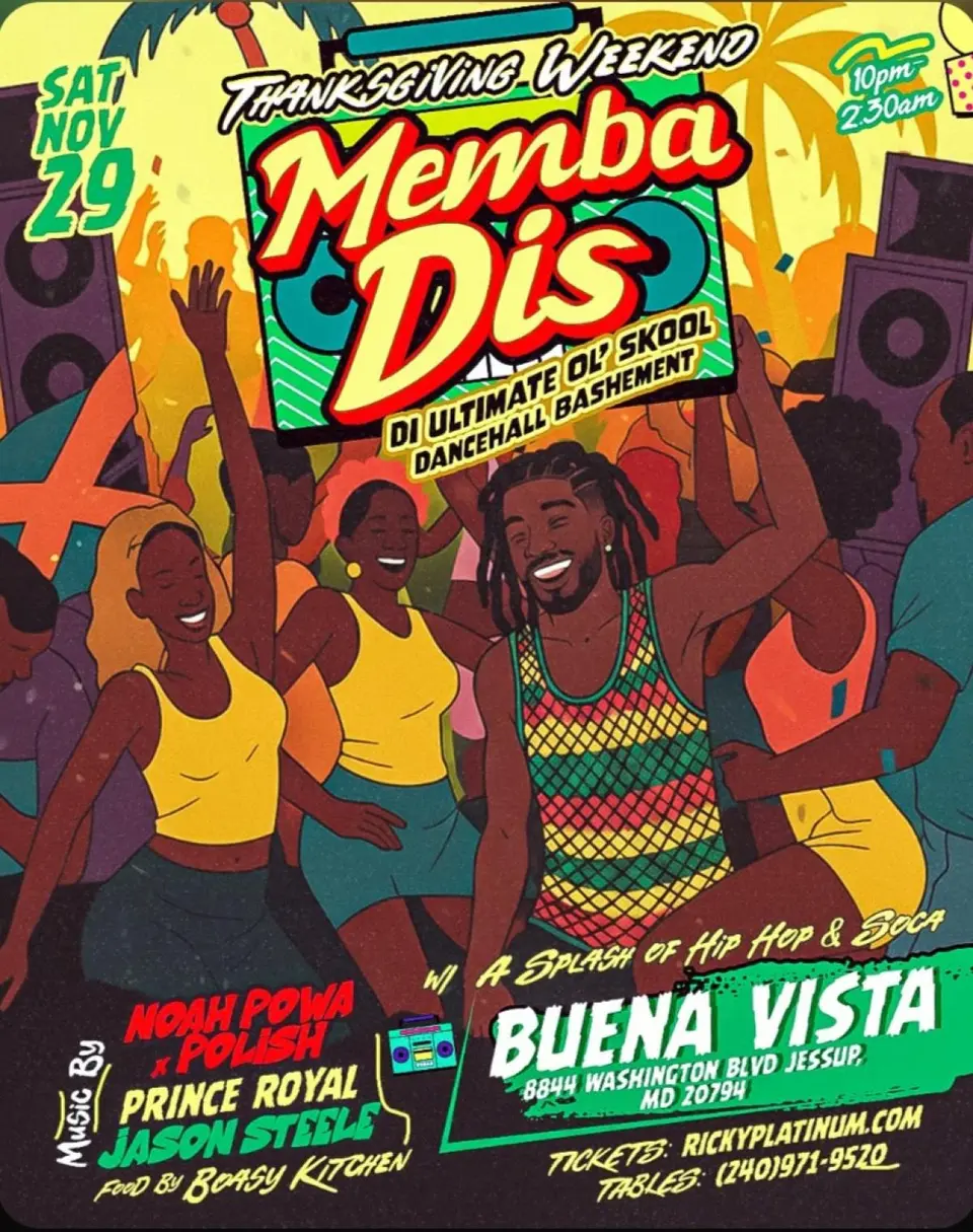 MEMBA DIS "DI ULTIMATE OL'SKOOL DANCEHALL BASHMENT !" flyer or graphic.