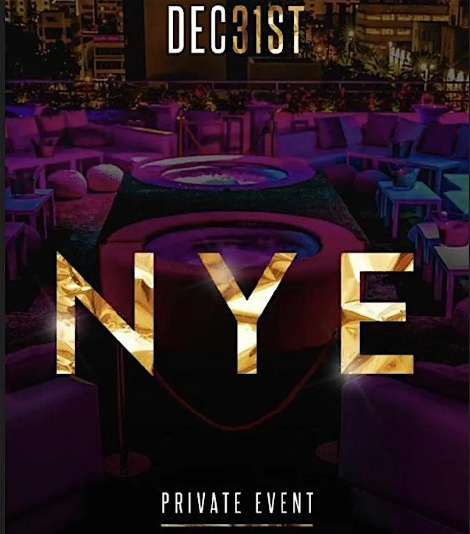 New Years Eve 2026 flyer or graphic.