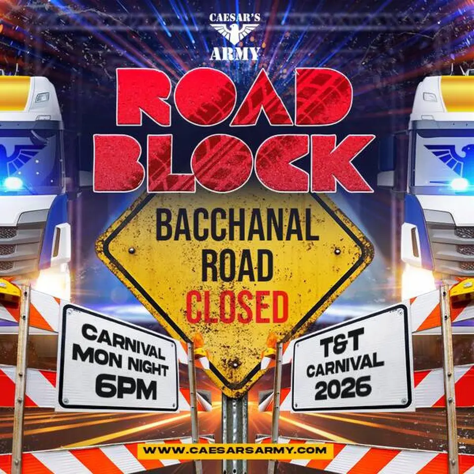 Road Block: Monday Night Mas flyer or graphic.