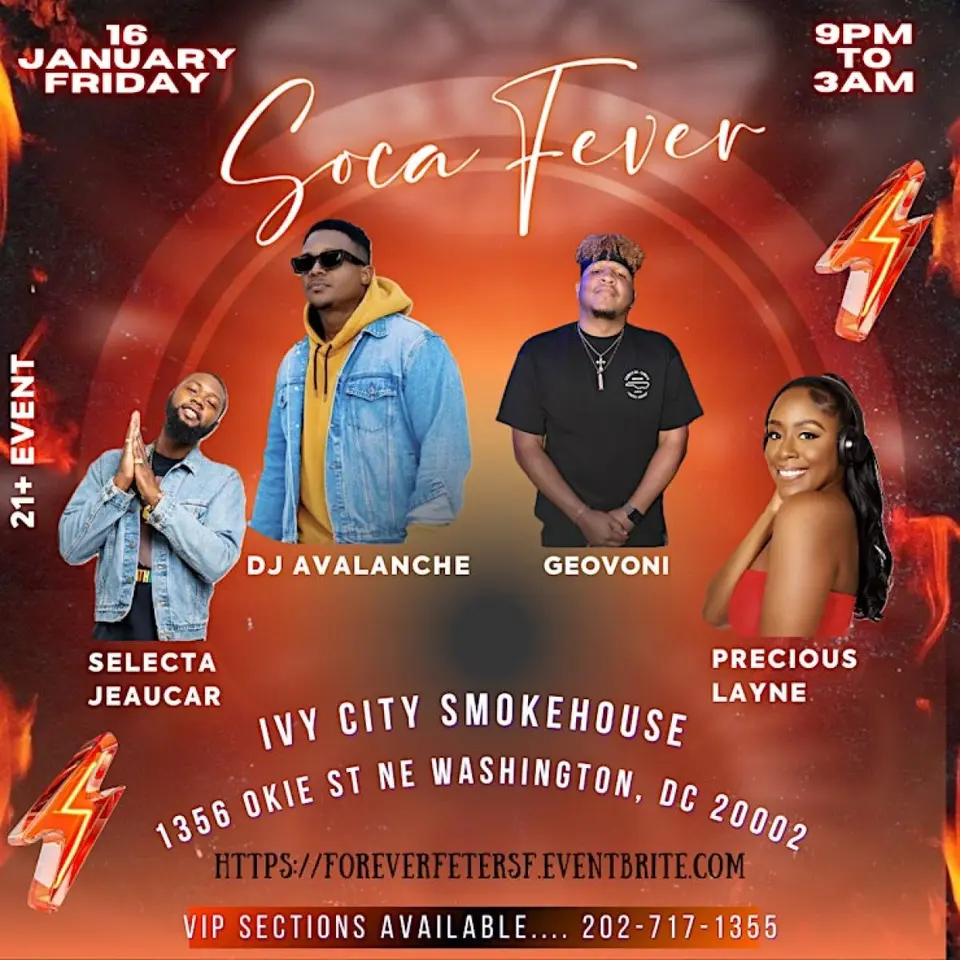 Soca Fever flyer or graphic.