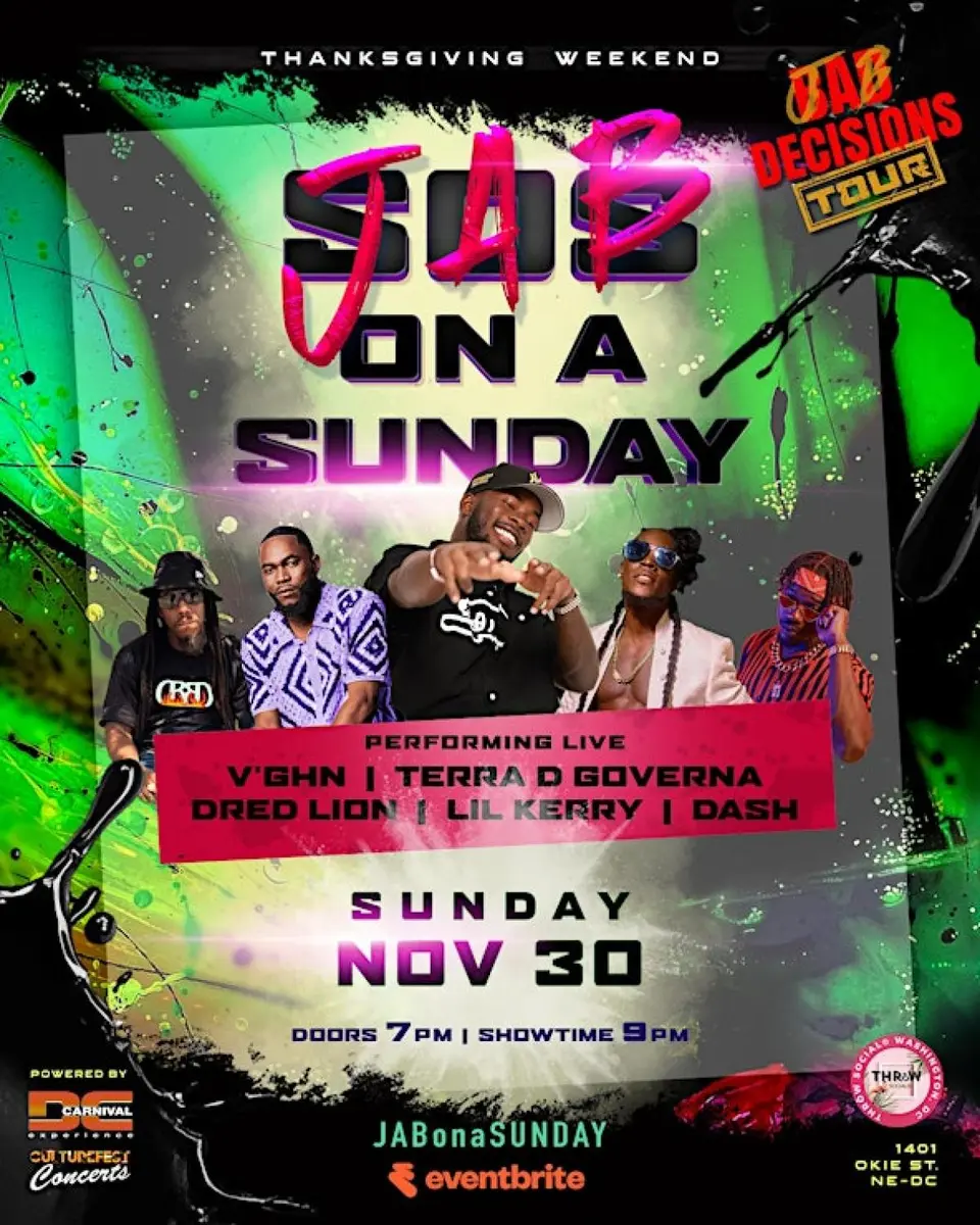 S.O.S - JAB on a SUNDAY flyer or graphic.