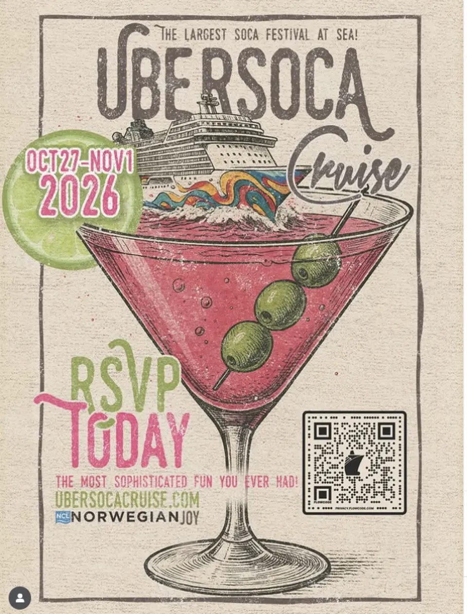 Uber Soca Cruise flyer or graphic.