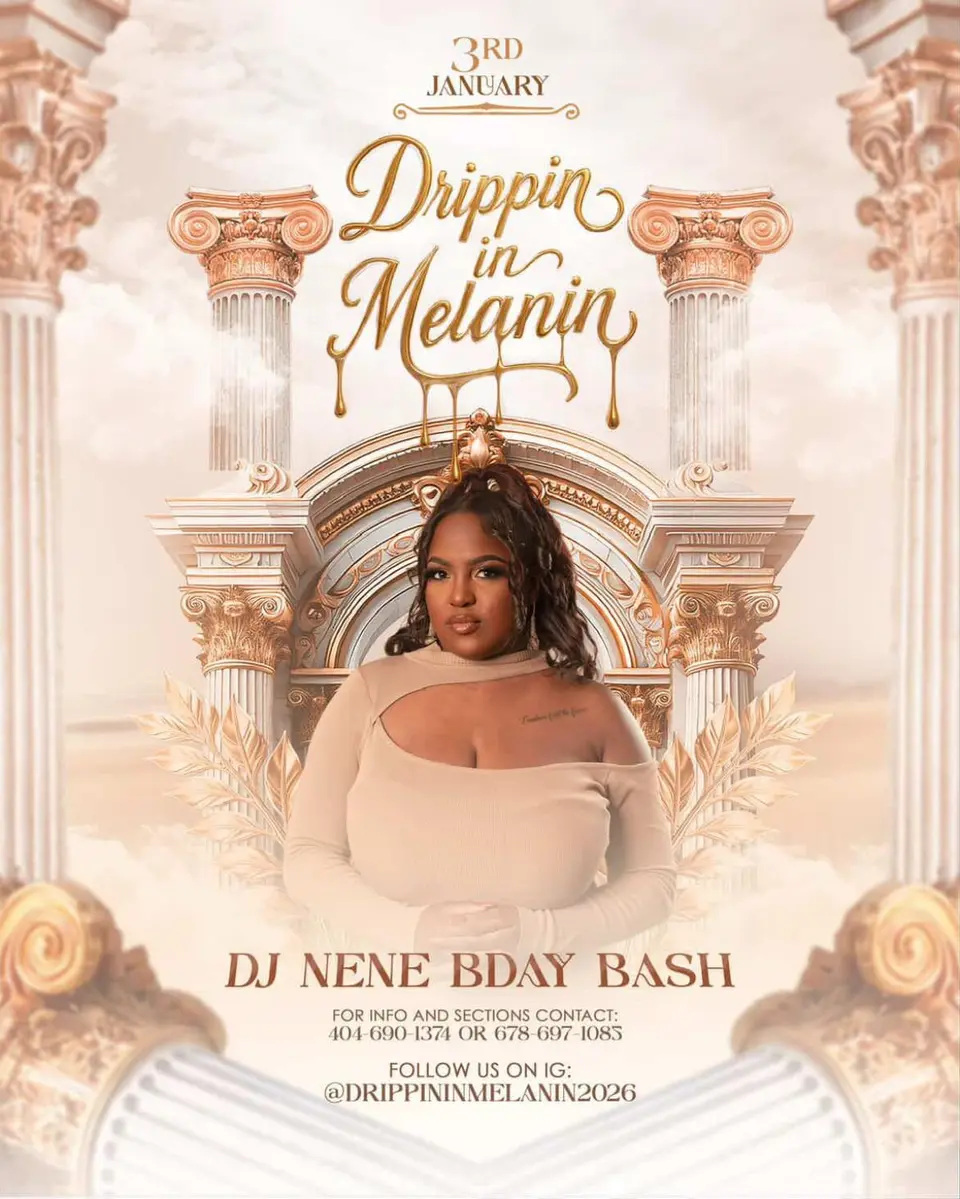 Drippin in Melanin flyer or graphic.