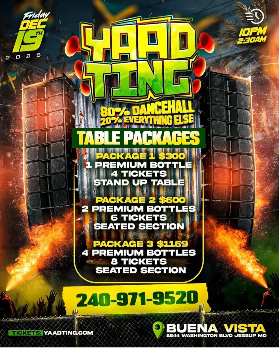 Yaad Ting Dancehall Party flyer or graphic.