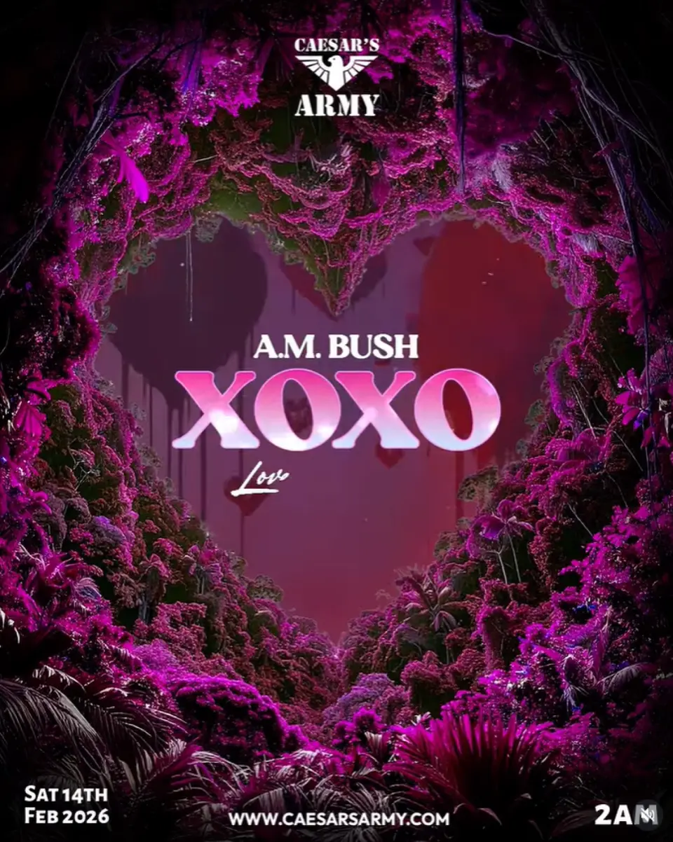 A.M. BUSH XOXO flyer or graphic.