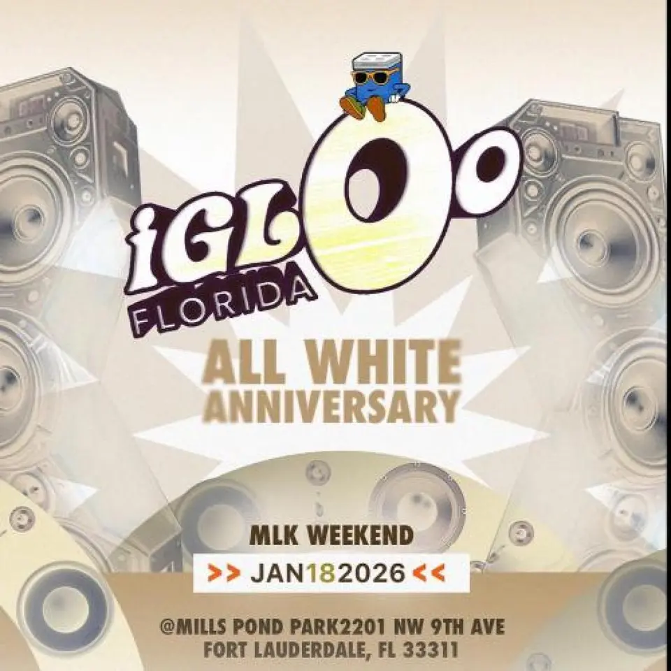 Igloo - All White Anniversary flyer or graphic.