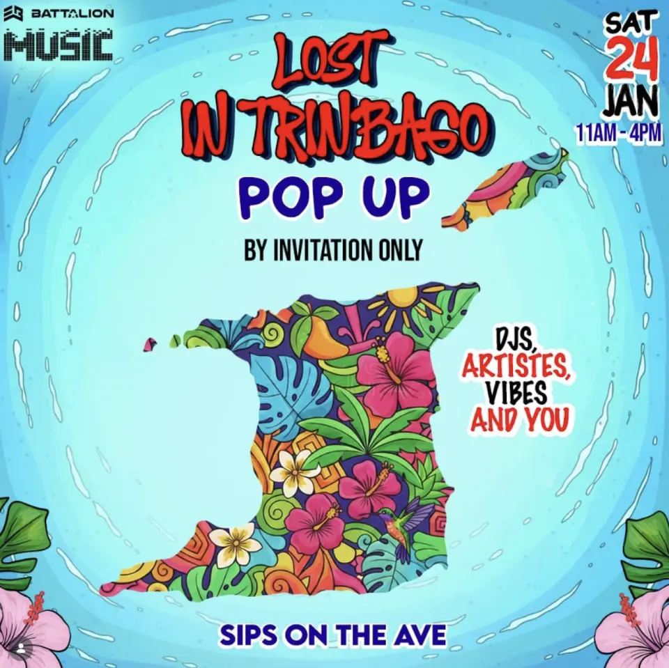 Lost in Trinbago Pop Up flyer or graphic.