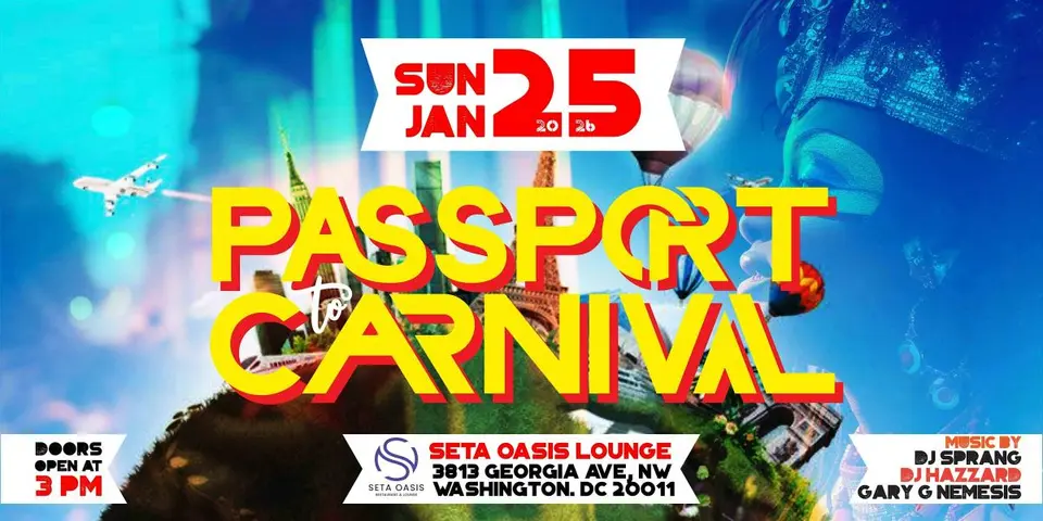 Passport to Carnival flyer or graphic.