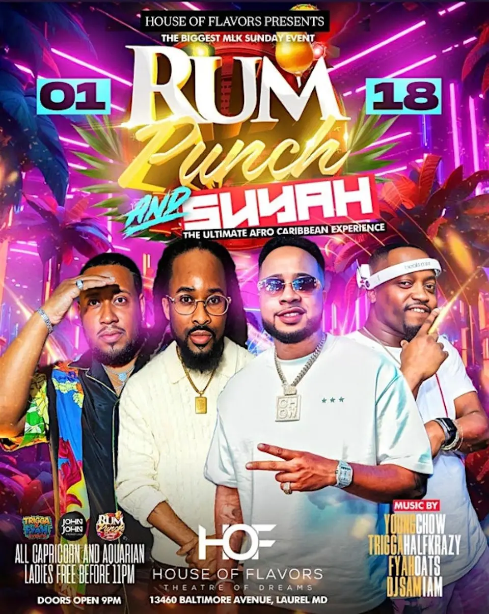 Rum Punch & Suya flyer or graphic.