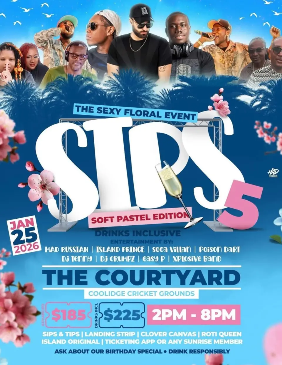 Sips 5 Antigua flyer or graphic.