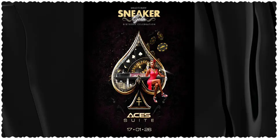 Sneaker Gala - Ace's Suite flyer or graphic.