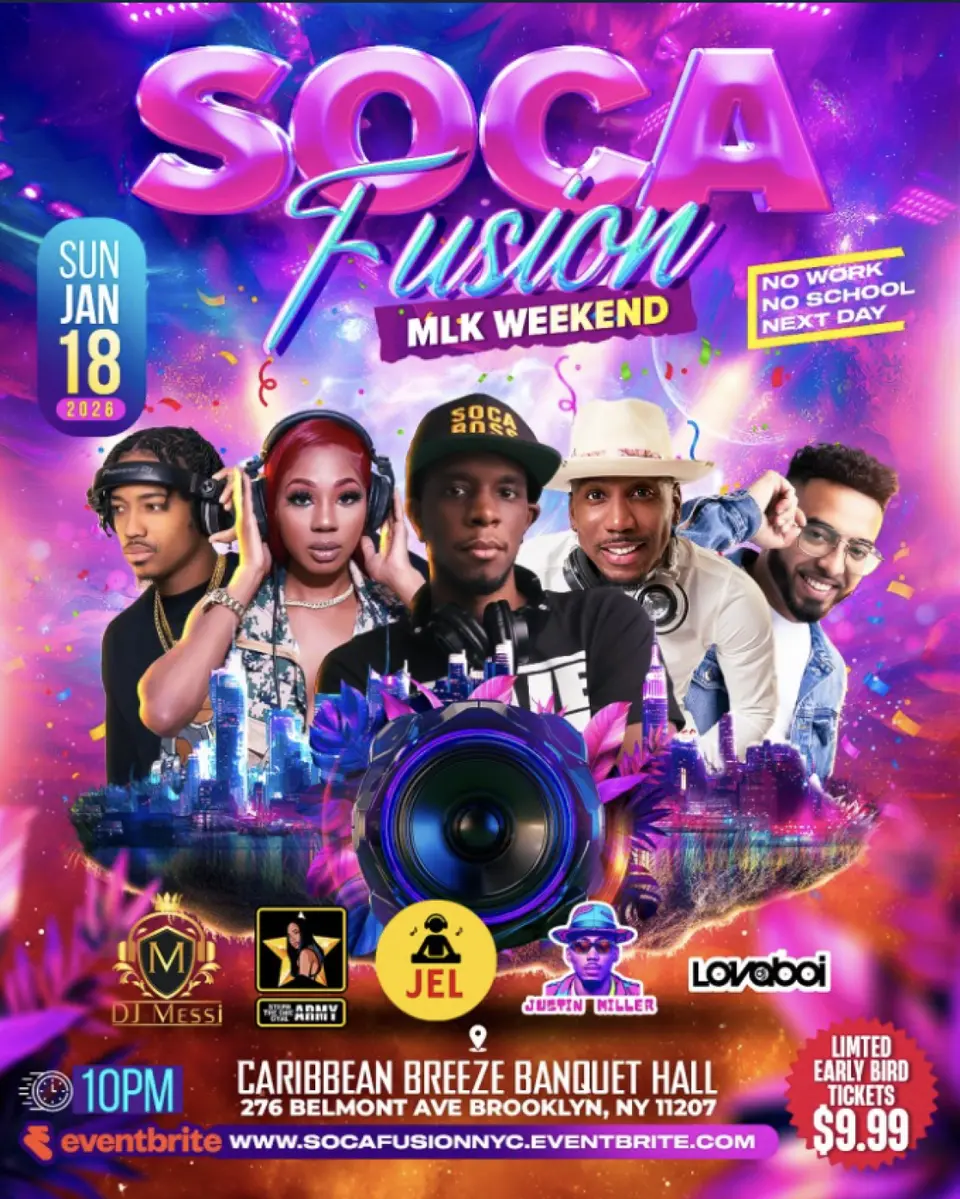Soca Fusion  flyer or graphic.