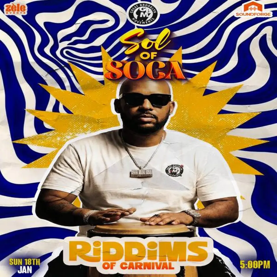 Sol of Soca: Riddims of Carnival flyer or graphic.
