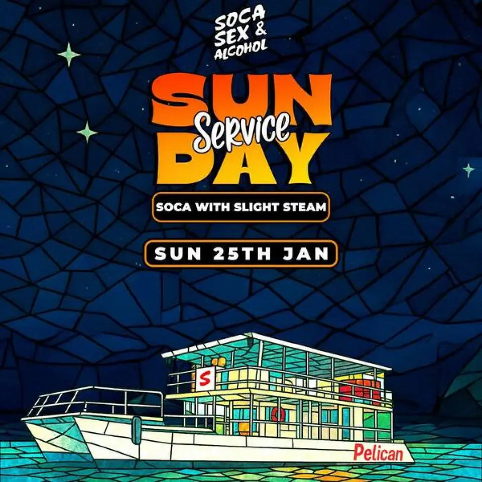 Sunday Service  flyer or graphic.