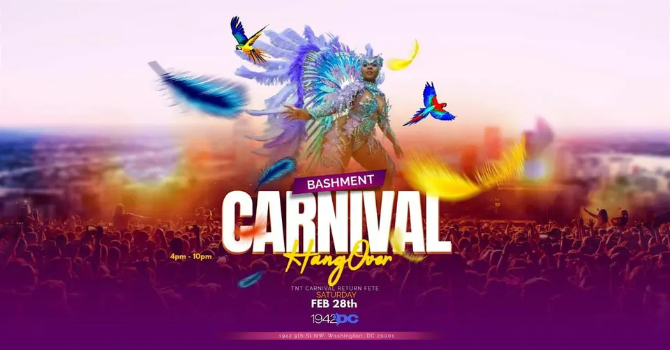Bashment Carnival Hangover flyer or graphic.