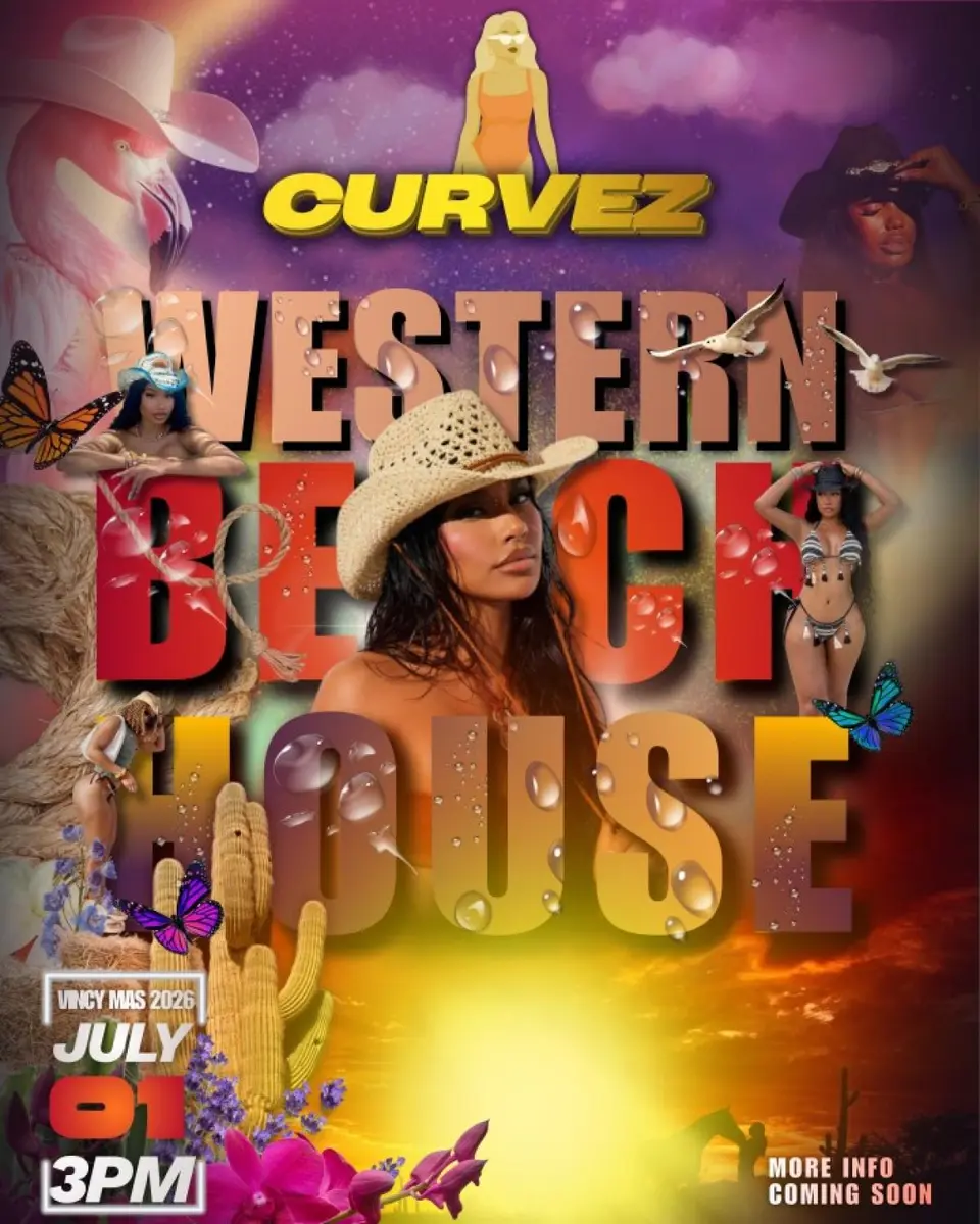 Curvez- Western Beach House flyer or graphic.